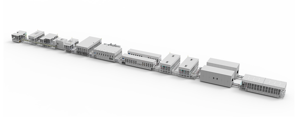 全自動(dòng)方形電池電芯裝配線